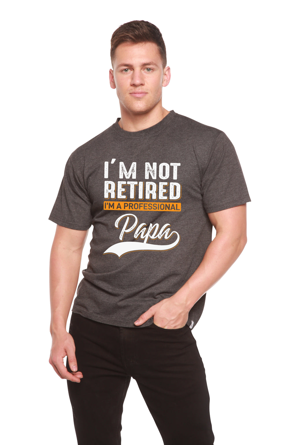 Spun Bamboo I'm not Retired Men's Bamboo Viscose/Organic Cotton Short Sleeve Graphic T-Shirt — main product shot