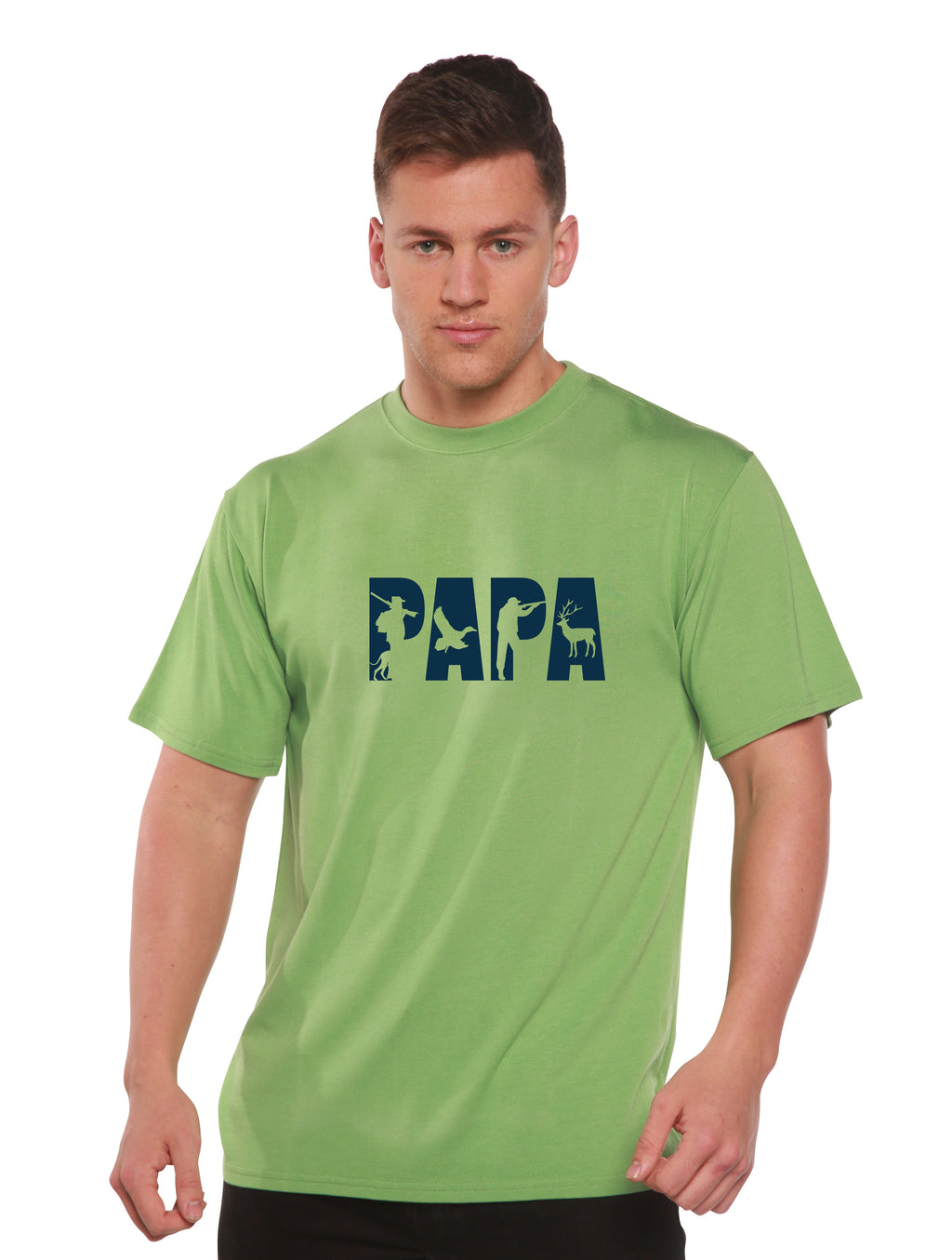 Spun Bamboo PAPA Men's Bamboo Viscose/Organic Cotton Short Sleeve Graphic T-Shirt — lifestyle context