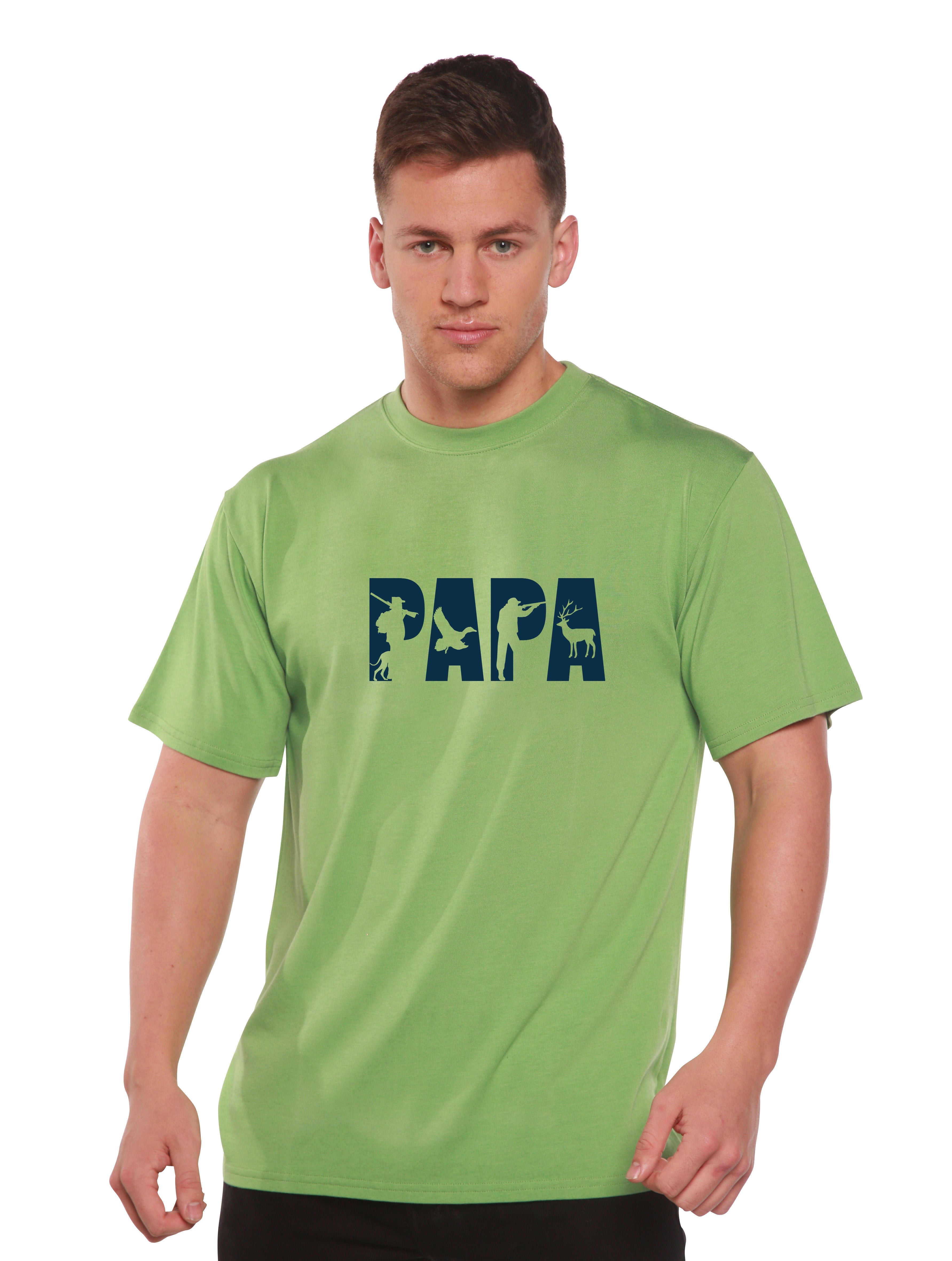 Spun Bamboo PAPA Men's Bamboo Viscose/Organic Cotton Short Sleeve Graphic T-Shirt — lifestyle context