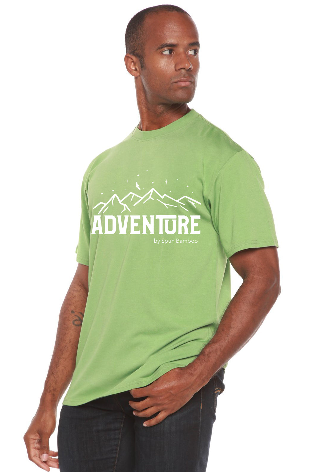 Spun Bamboo Adventure Printed Men's Bamboo Viscose/Organic Cotton Short Sleeve T-Shirt — main product shot