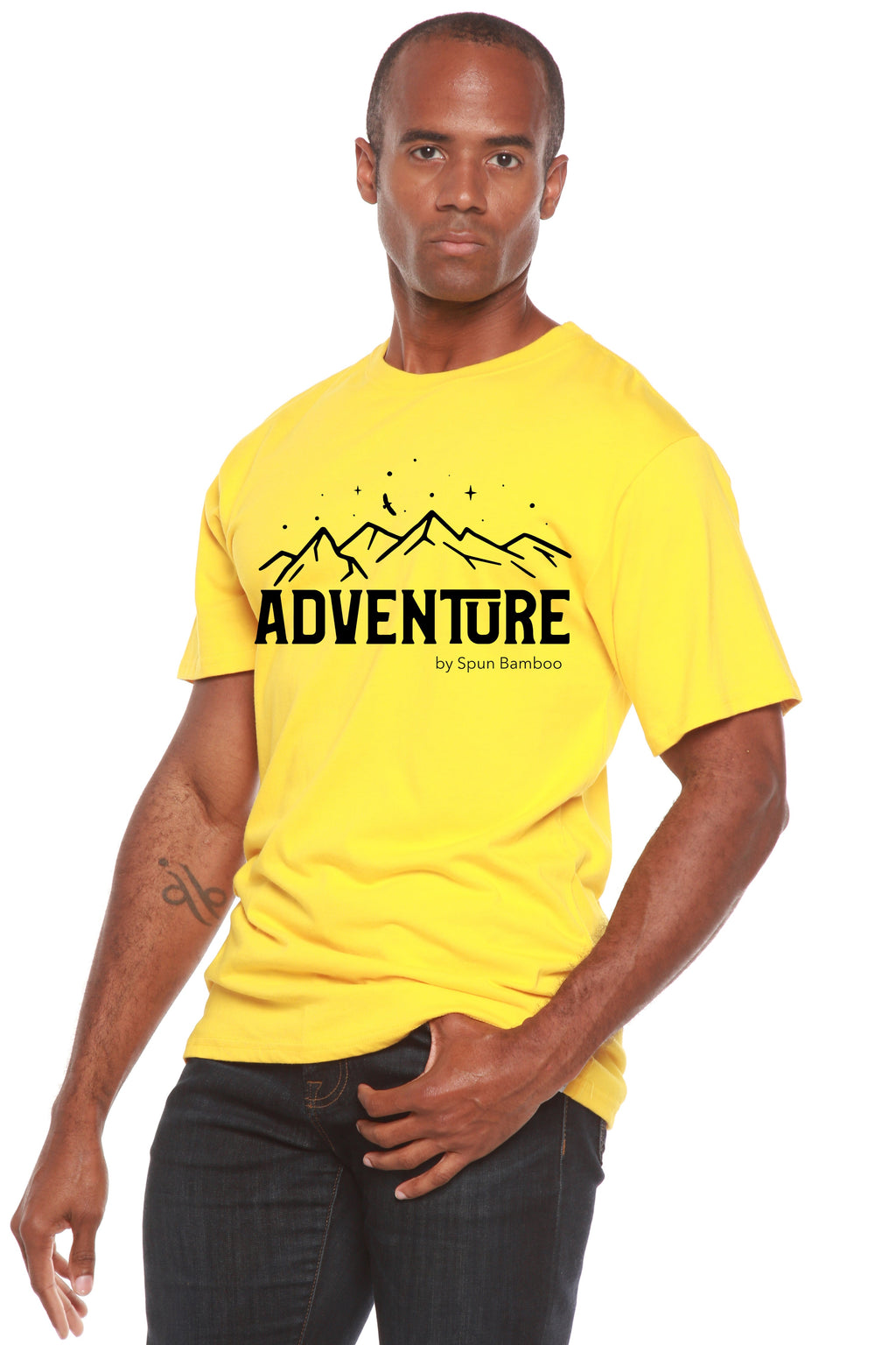 Spun Bamboo Adventure Printed Men's Bamboo Viscose/Organic Cotton Short Sleeve T-Shirt — alternative angle