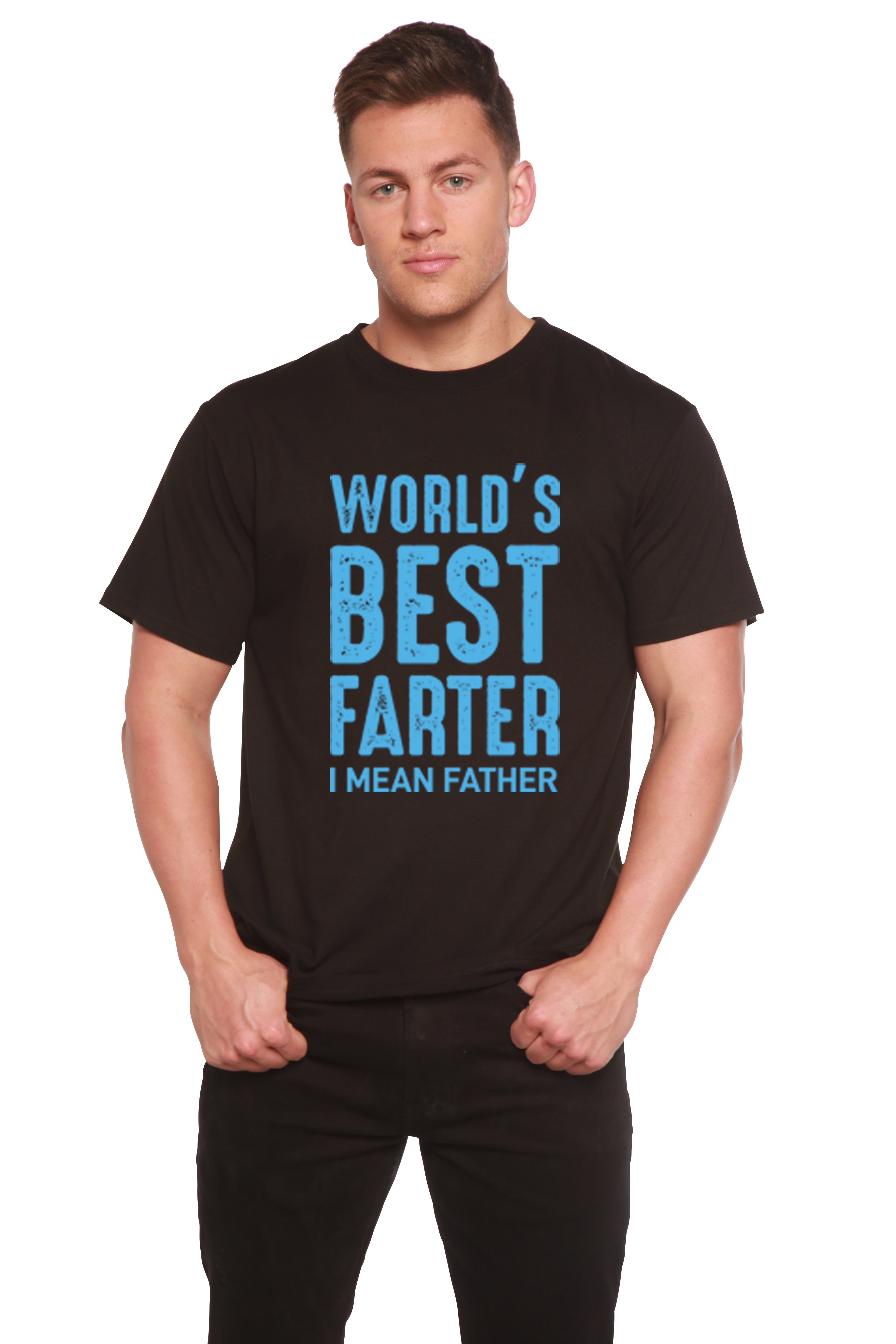 Spun Bamboo World's Best Farter Men's Bamboo Viscose/Organic Cotton Short Sleeve Graphic T-Shirt — main product shot