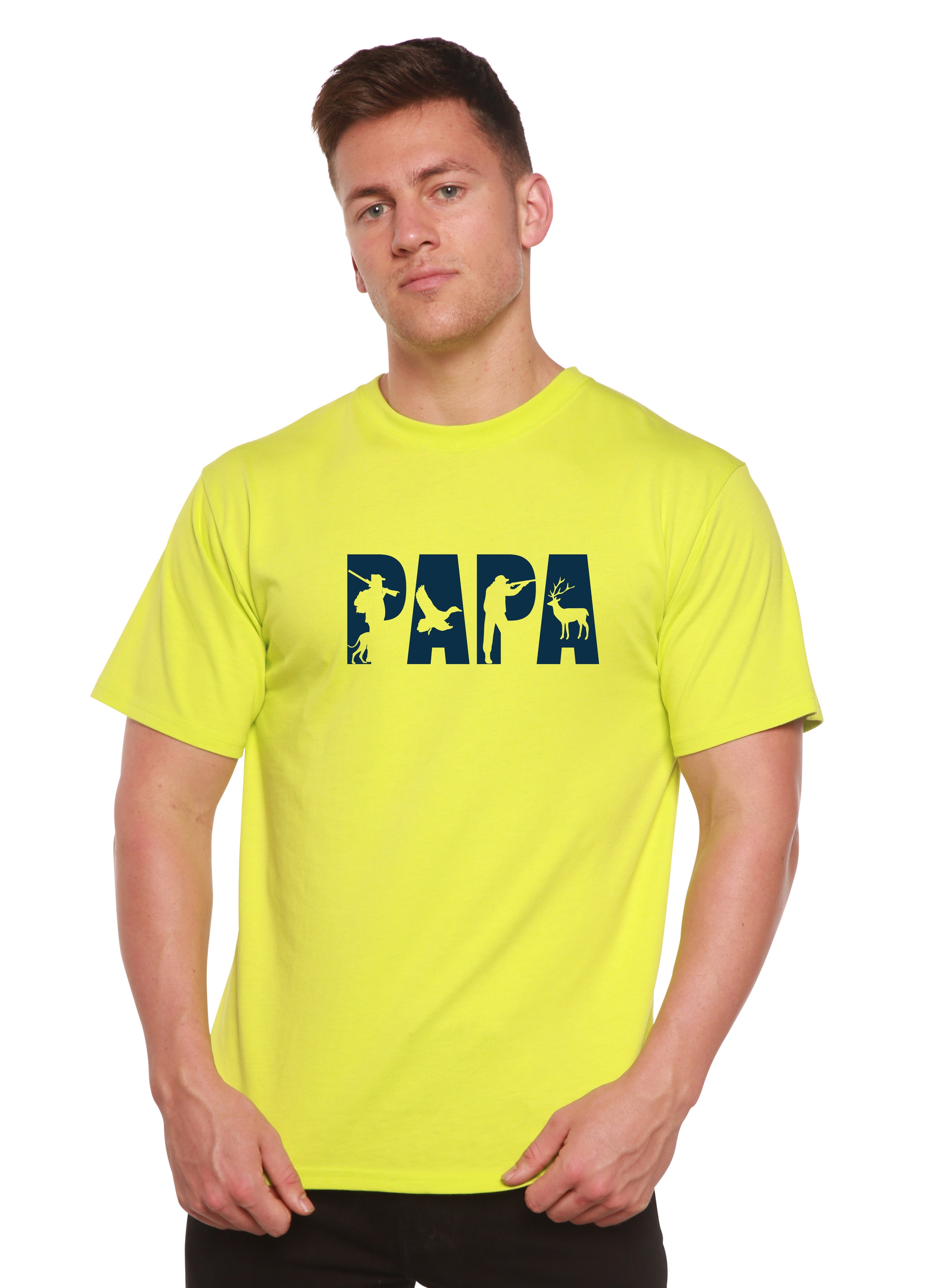 Spun Bamboo PAPA Men's Bamboo Viscose/Organic Cotton Short Sleeve Graphic T-Shirt — back view