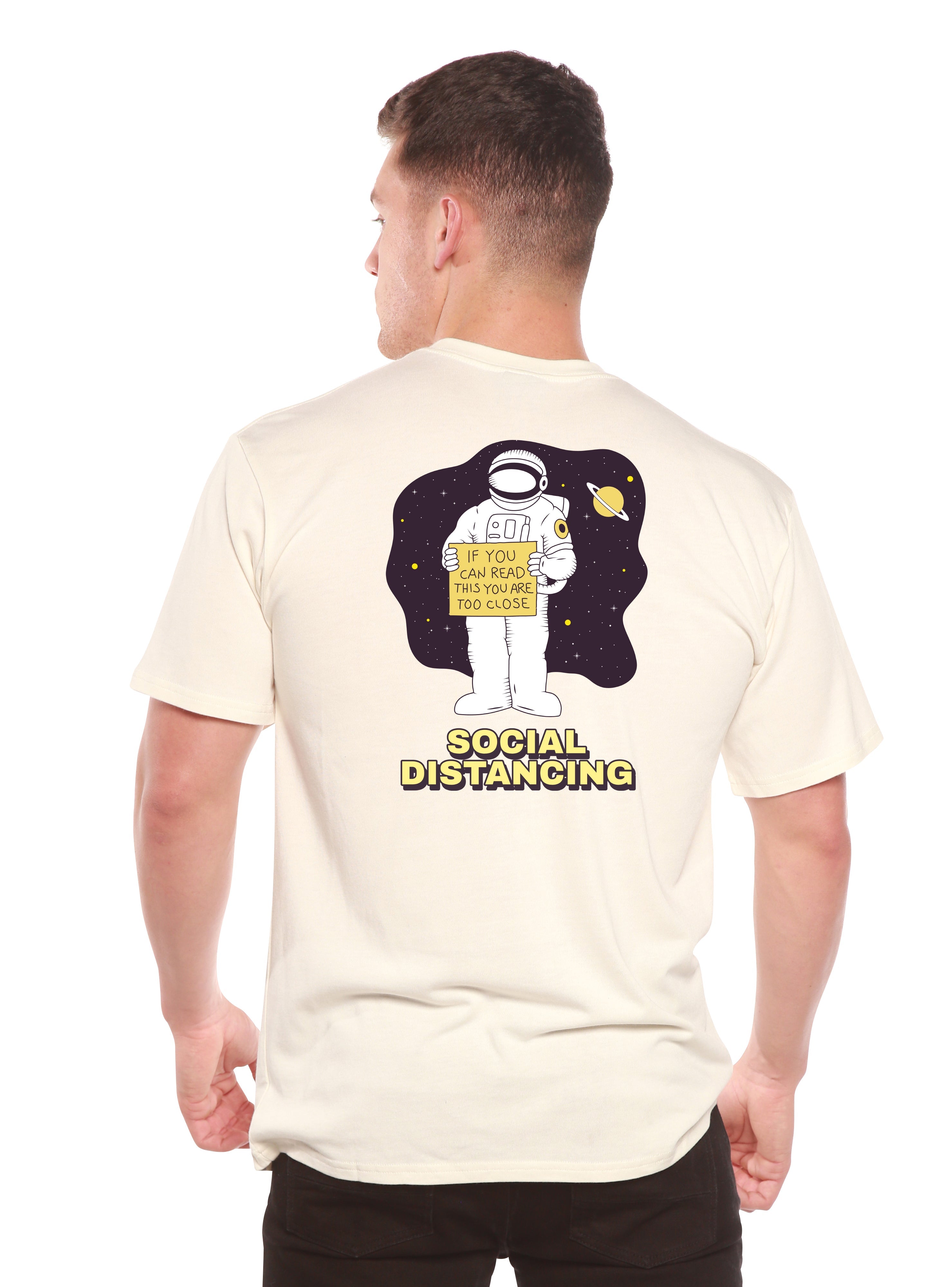 Spun Bamboo Social Distancing Men's Bamboo Short Sleeve Printed T-Shirt — main product shot