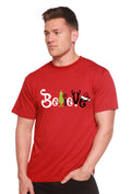 Spun Bamboo Believe Christmas Printed Men's Bamboo T-Shirt — back view