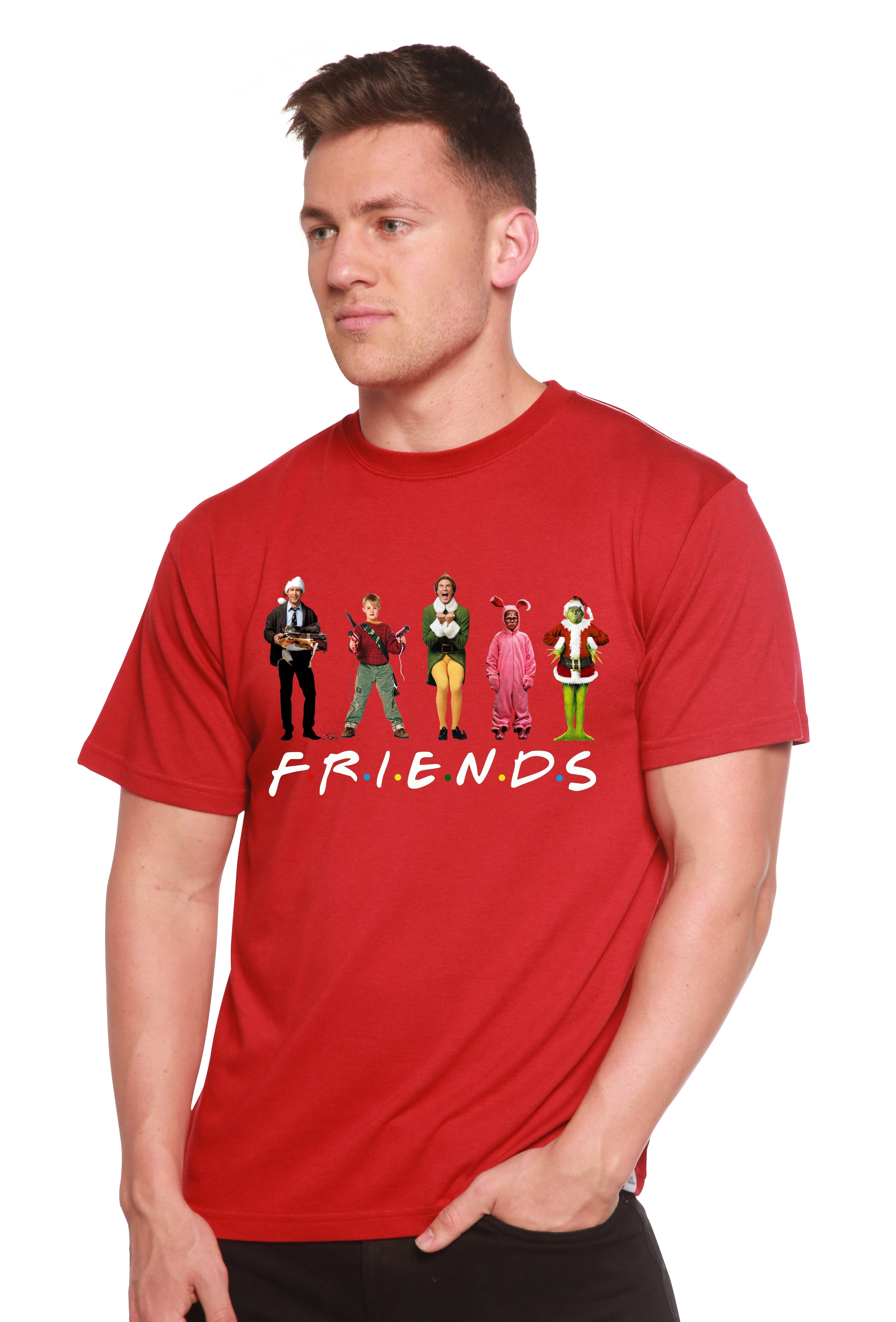 Spun Bamboo Funny Christmas Movies Printed Men's Bamboo T-Shirt — main product shot