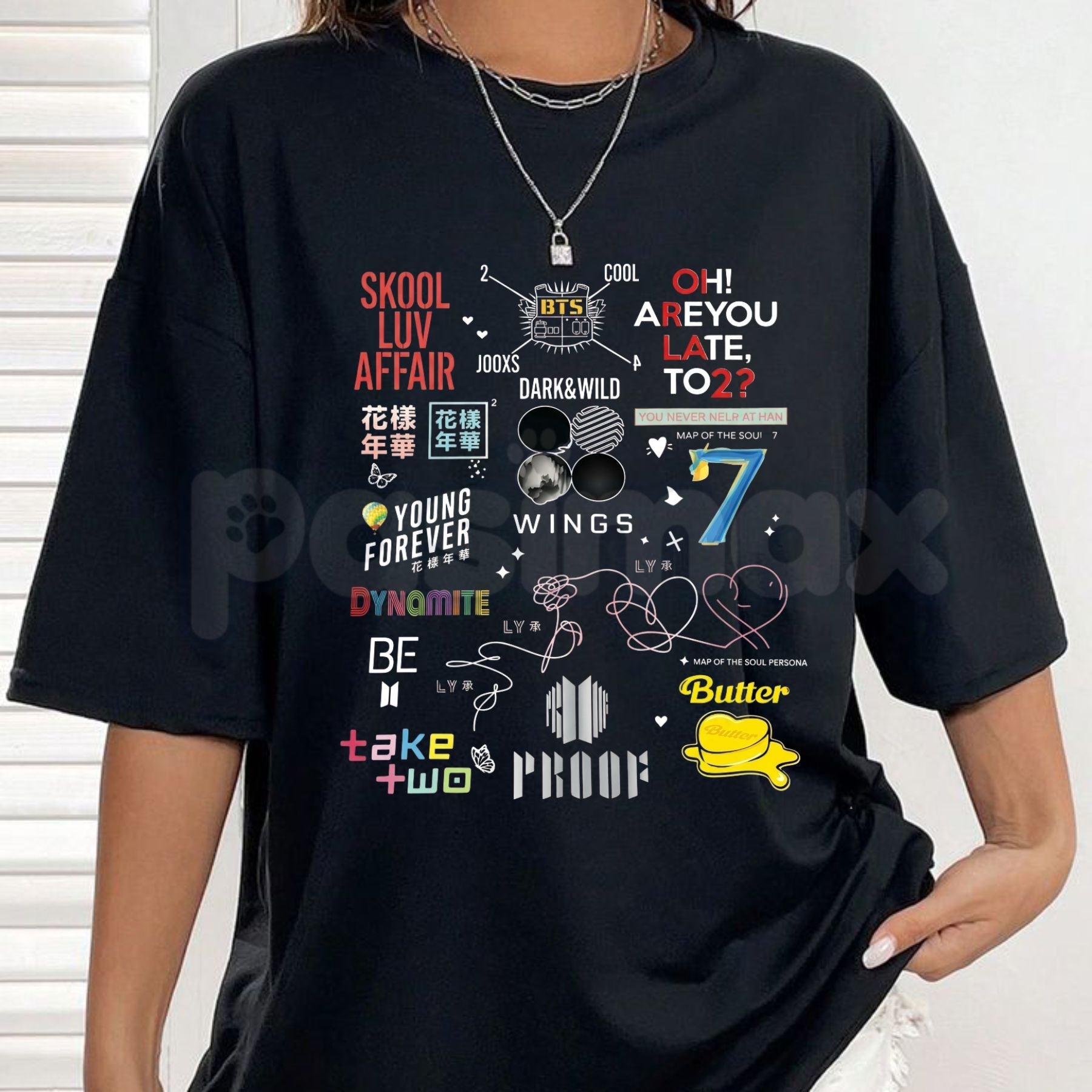 BTS Album Graphic T-Shirt – K-Pop Discography Aesthetic Tee, Remastered Heavy Cotton Bangtan Fan Top, Soft Lived-In Beyond The Scene Music Shirt, Made in USA