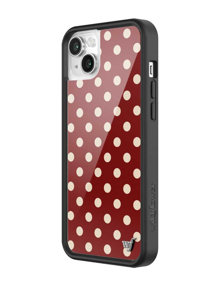 Polka Dot | Burgundy and Cream iPhone Case