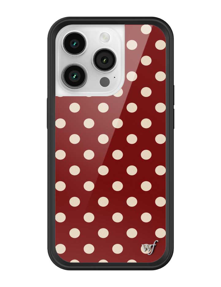Polka Dot | Burgundy and Cream iPhone Case