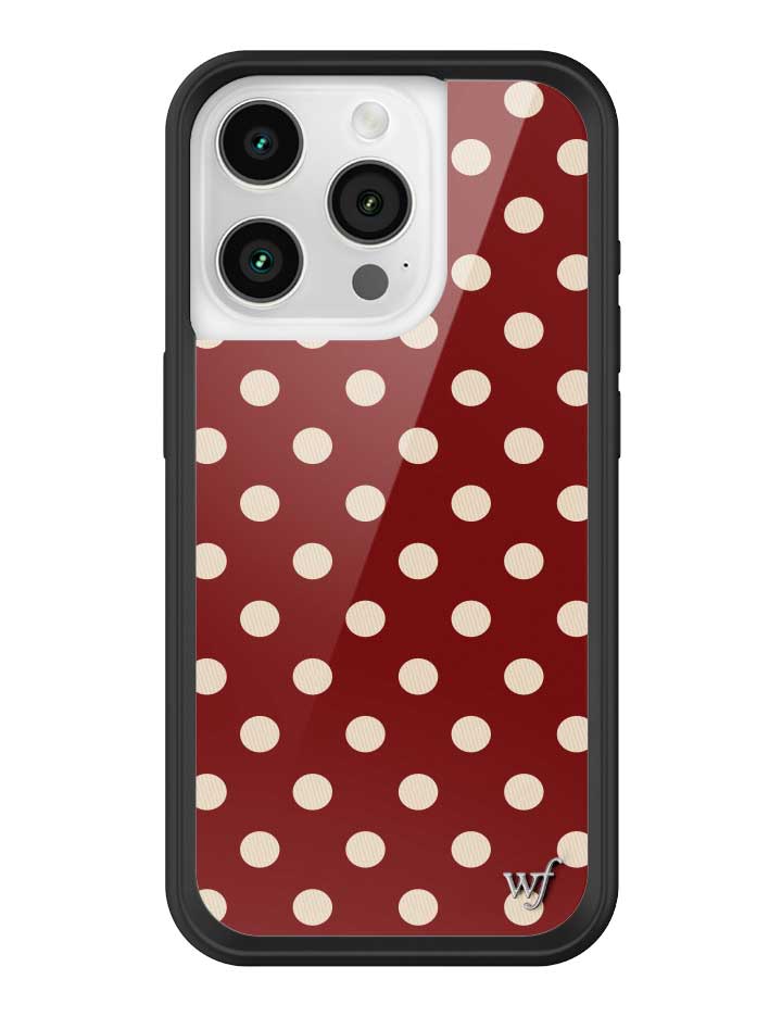Polka Dot | Burgundy and Cream iPhone Case