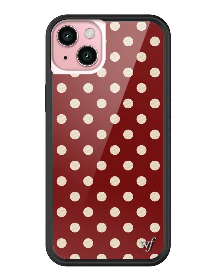 Polka Dot | Burgundy and Cream iPhone Case