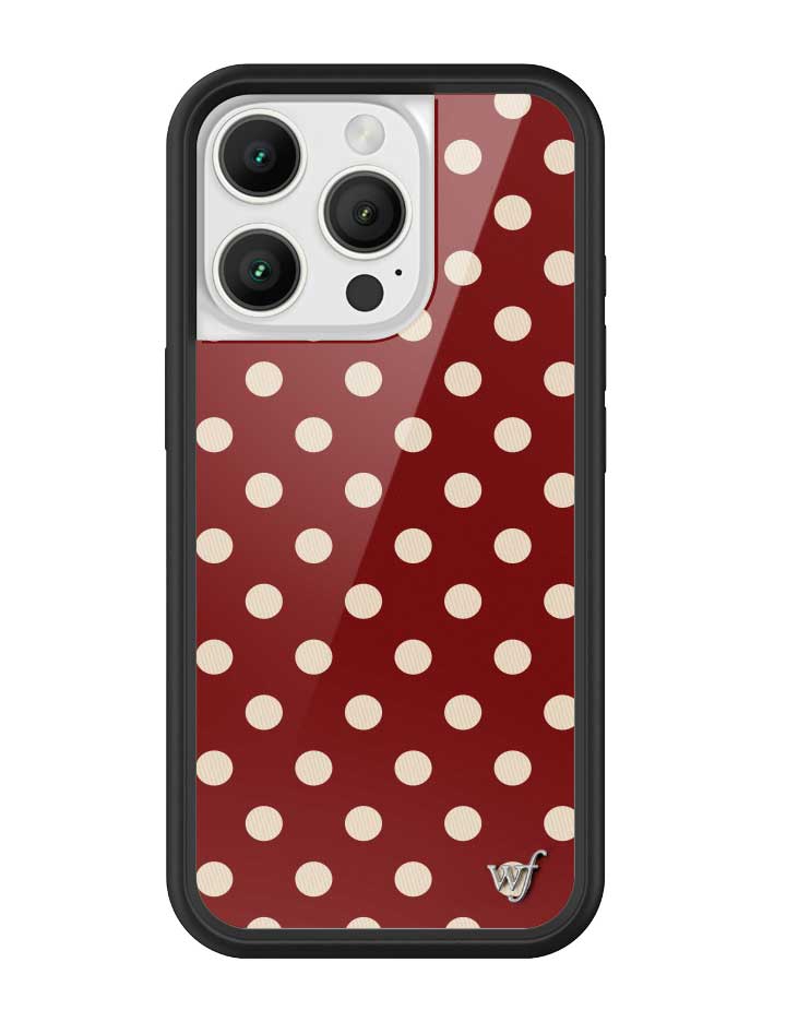 Polka Dot | Burgundy and Cream iPhone Case
