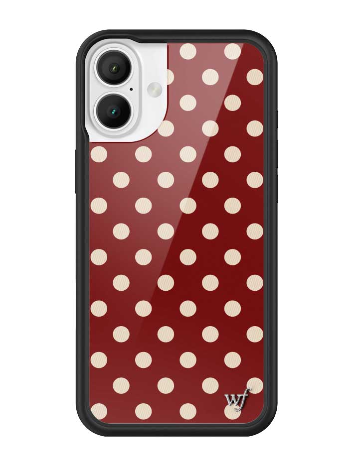Polka Dot | Burgundy and Cream iPhone Case