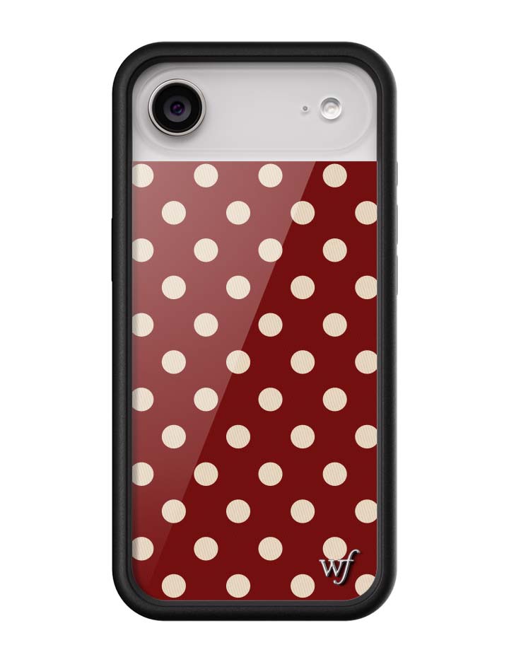 Polka Dot | Burgundy and Cream iPhone Case