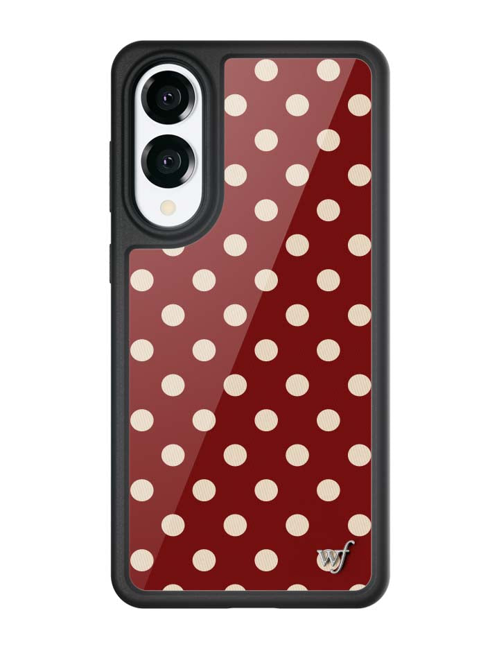 Polka Dot | Burgundy and Cream Samsung Galaxy Case
