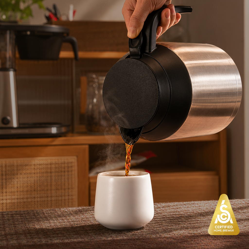 Connoisseur 8-Cup Drip Coffee Brewer One-Touch with Thermal Carafe and Hanging Basket - SCA Certified Home Brewer – Bonavita,
