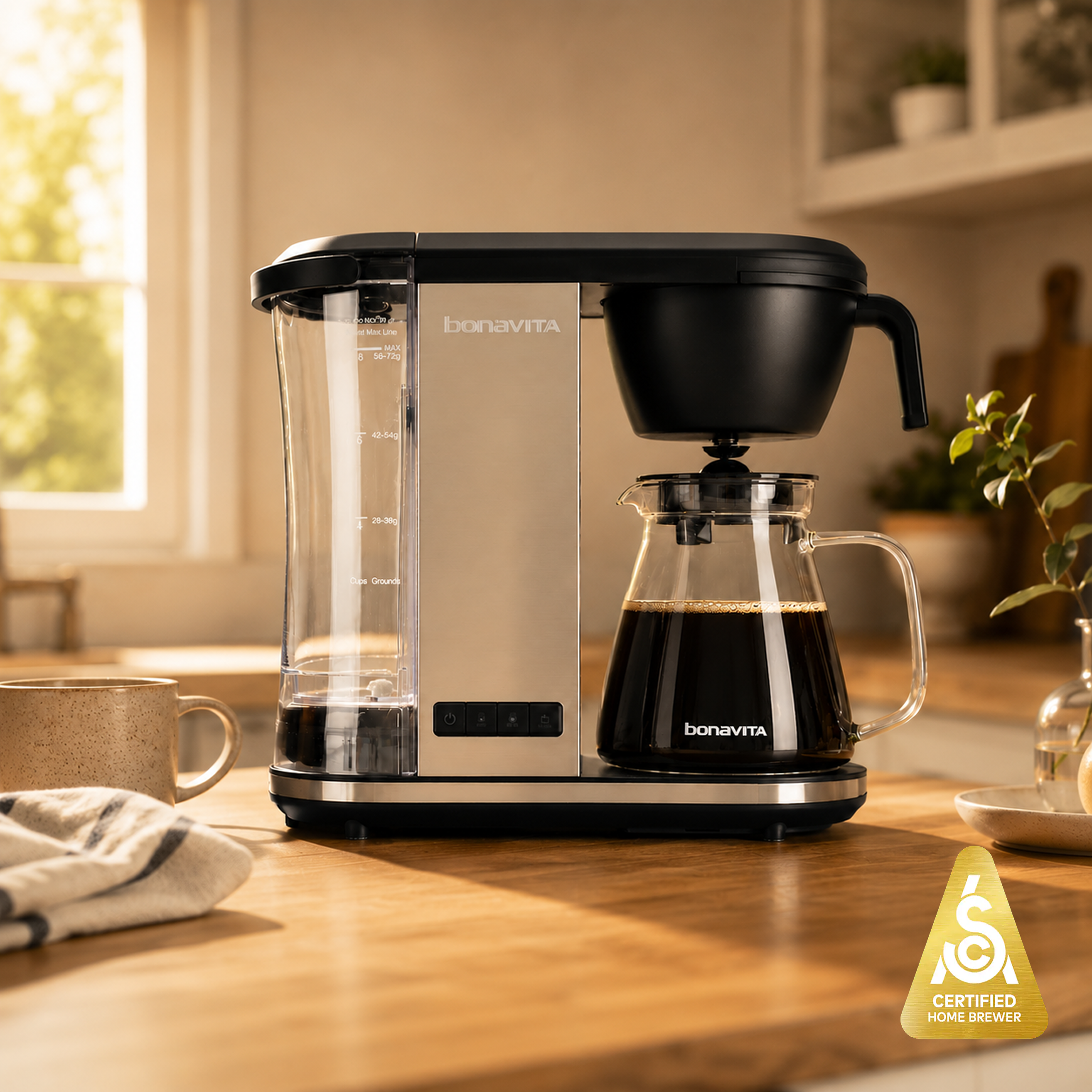Enthusiast 8-Cup Drip Coffee Brewer with 1.3L Thermal or Glass Carafe – Bonavita, view 5