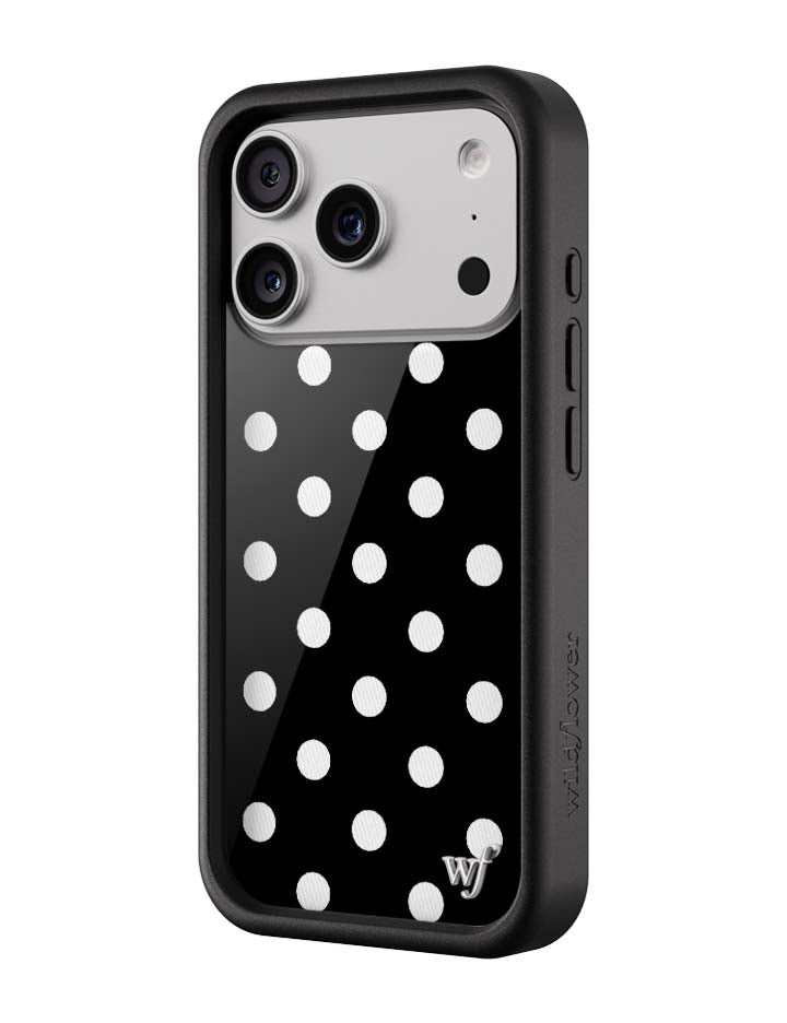 Polka Dot | Black and White iPhone Case
