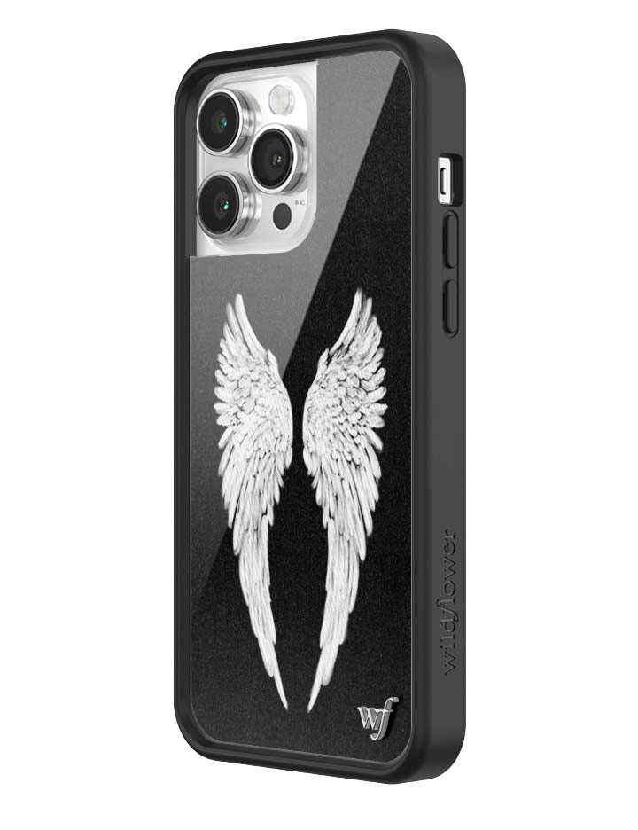 Wildflower Cases Angel Baby | Black iPhone Case — fabric or material detail