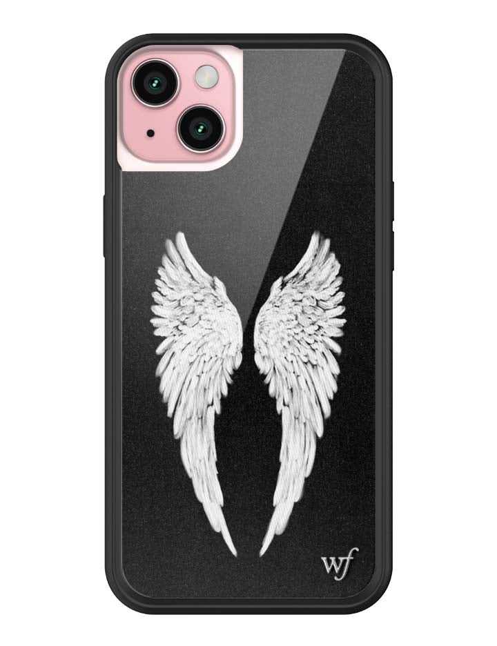 Wildflower Cases Angel Baby | Black iPhone Case — back view