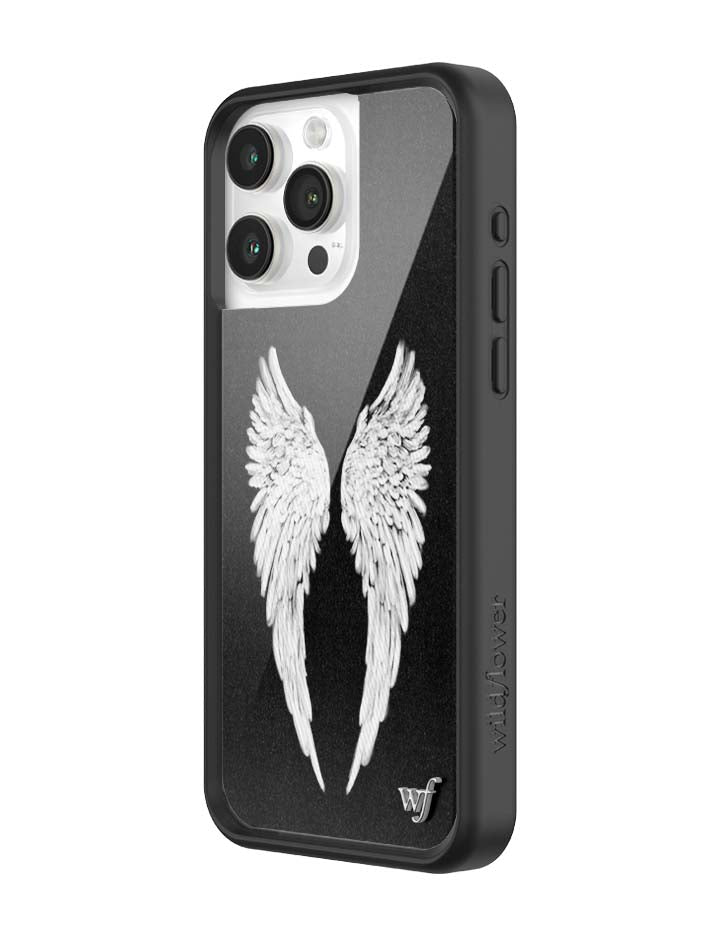 Wildflower Cases Angel Baby | Black iPhone Case — side view