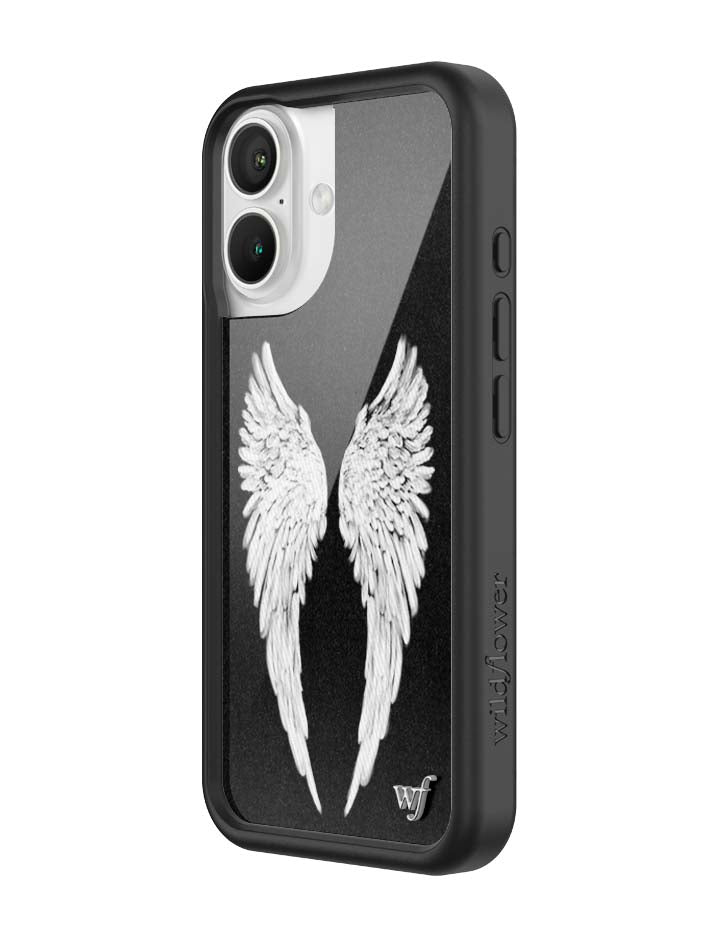 Wildflower Cases Angel Baby | Black iPhone Case — detail close-up