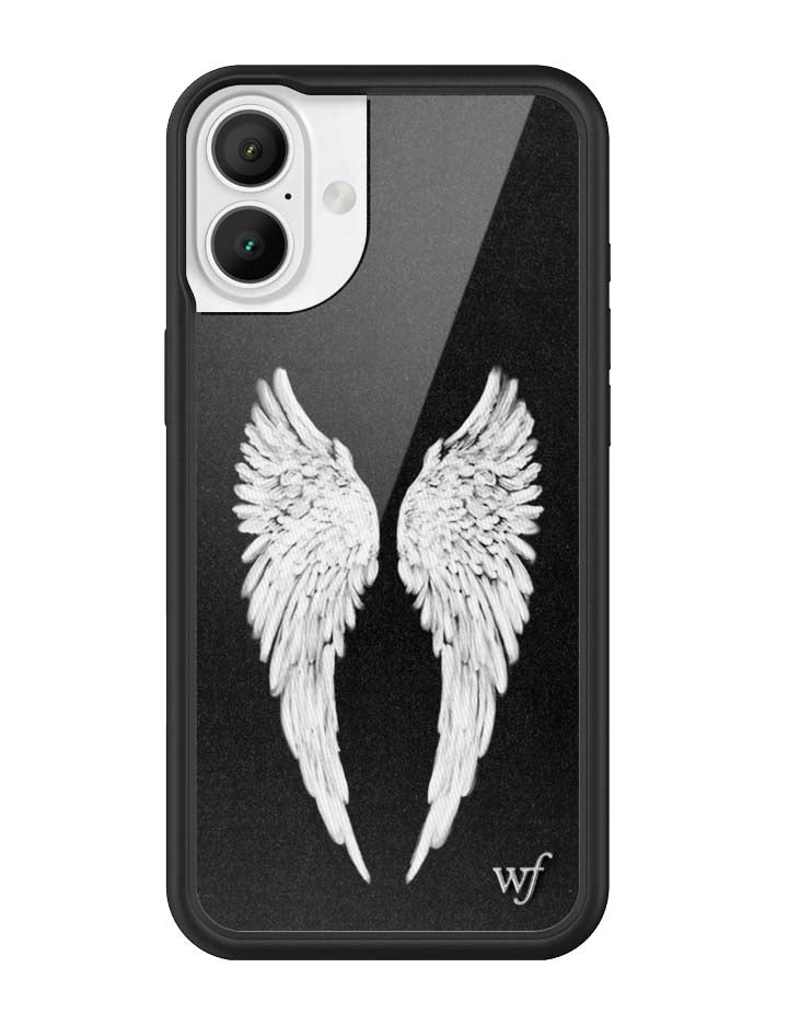 Wildflower Cases Angel Baby | Black iPhone Case — fabric or material detail