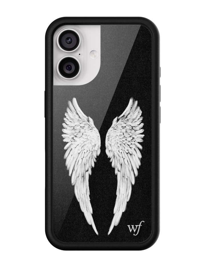 Wildflower Cases Angel Baby | Black iPhone Case — in-use photo