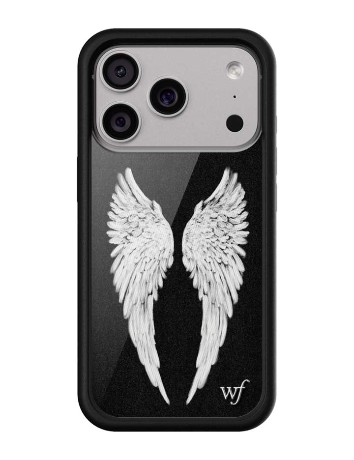 Wildflower Cases Angel Baby | Black iPhone Case — side view