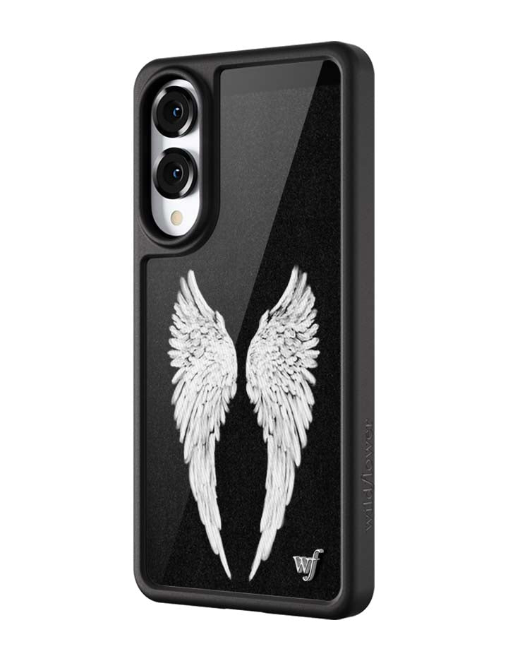 Wildflower Cases Angel Baby | Black Samsung Galaxy Case — side view