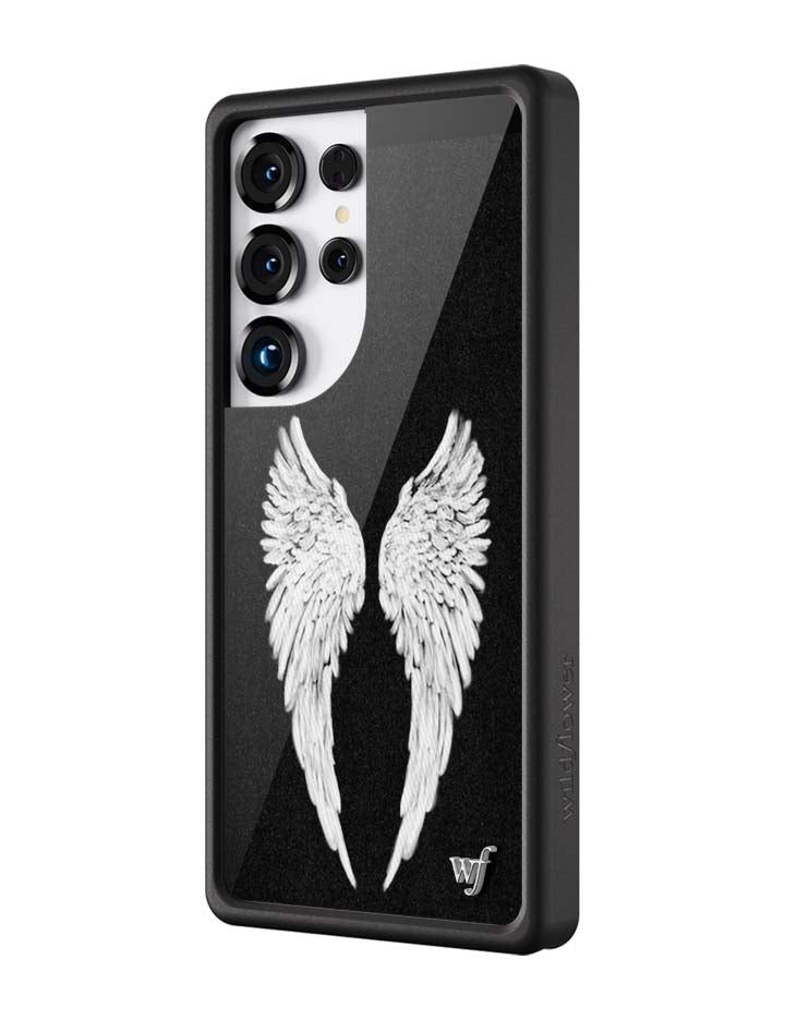 Wildflower Cases Angel Baby | Black Samsung Galaxy Case — detail close-up