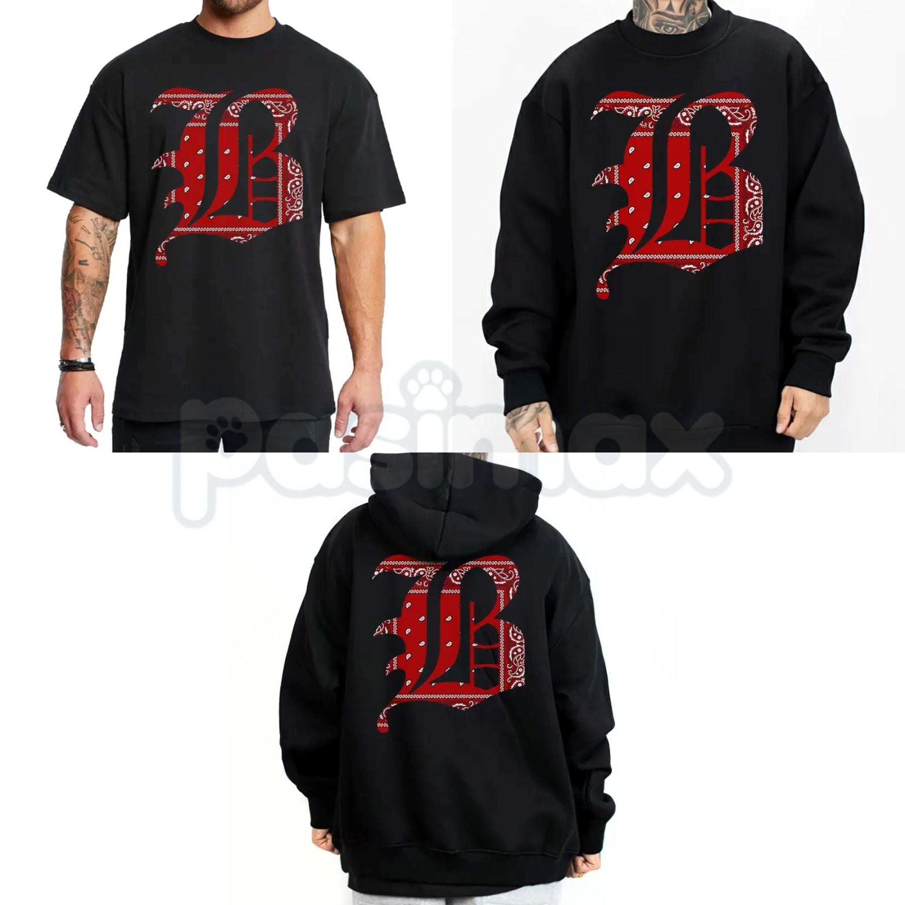 B Bandana Lettering Chicano Shirt – Chicana Cholo Lowrider Style Hoodie & West Coast Aesthetic Sweatshirt