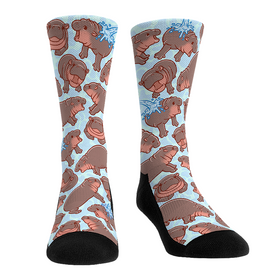 Rock 'Em Socks Moo Deng (Baby Hippo) - All-Over