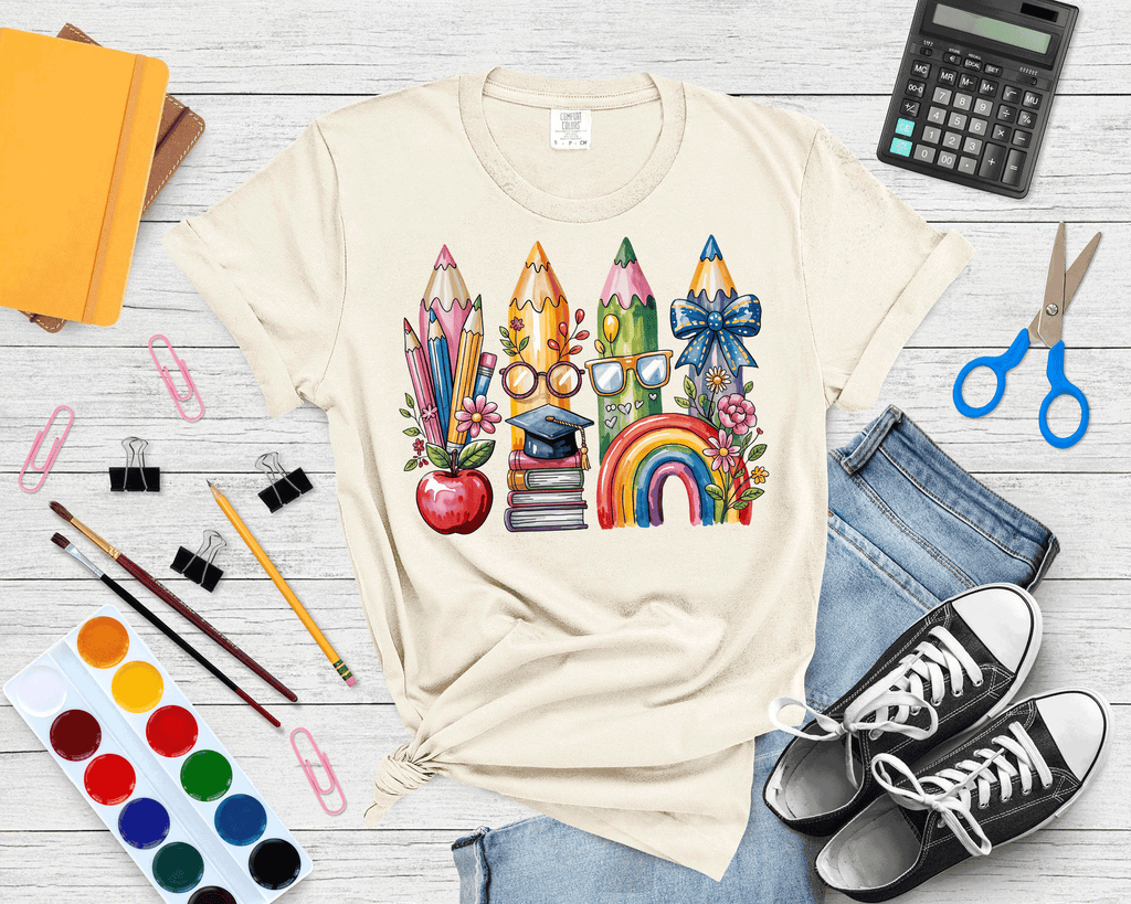 A Blessed Texas Mess Boutique Teacher Back To School Coquette Bow Pencils Cute Gift — main product shot