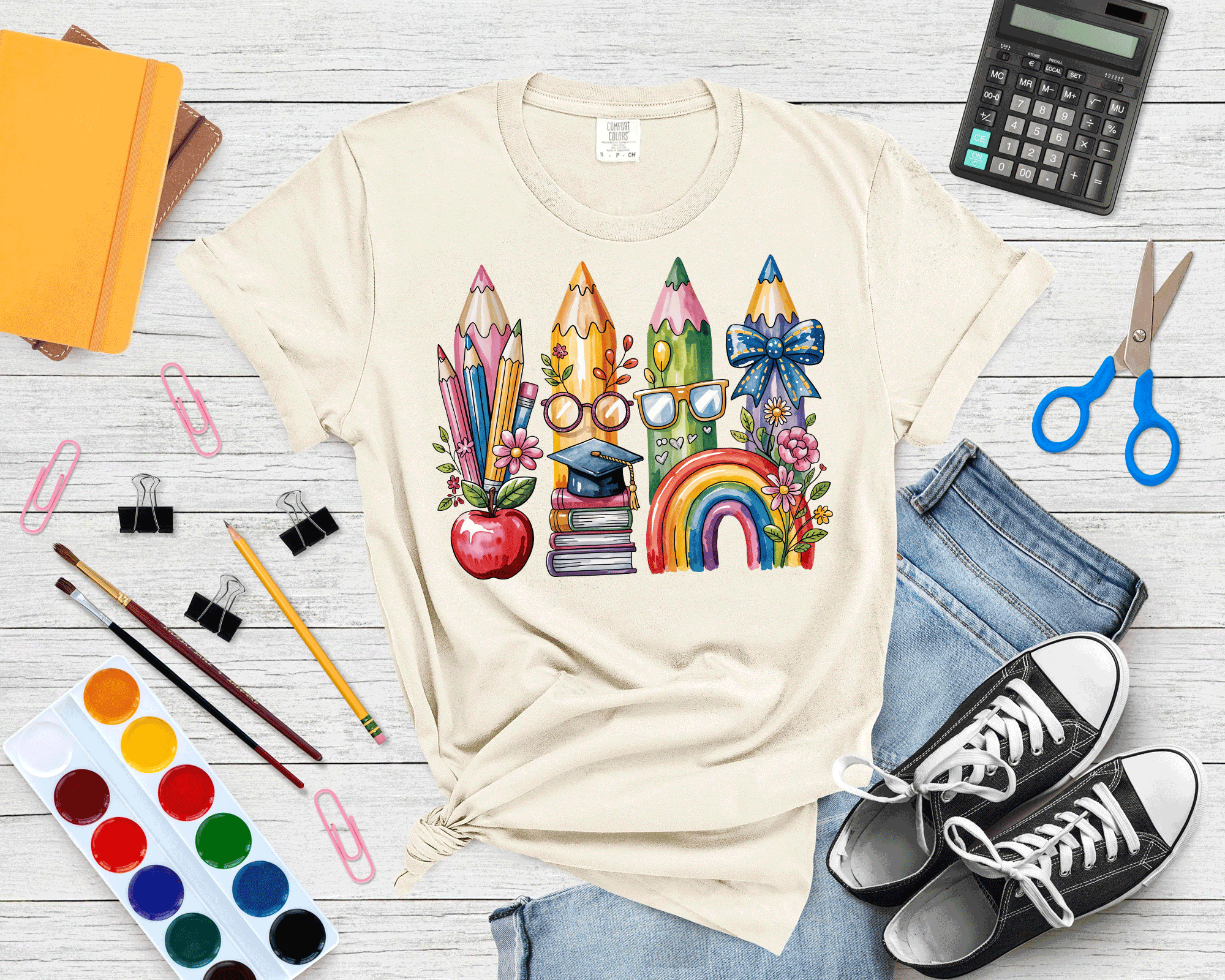 A Blessed Texas Mess Boutique Teacher Back To School Coquette Bow Pencils Cute Gift — main product shot