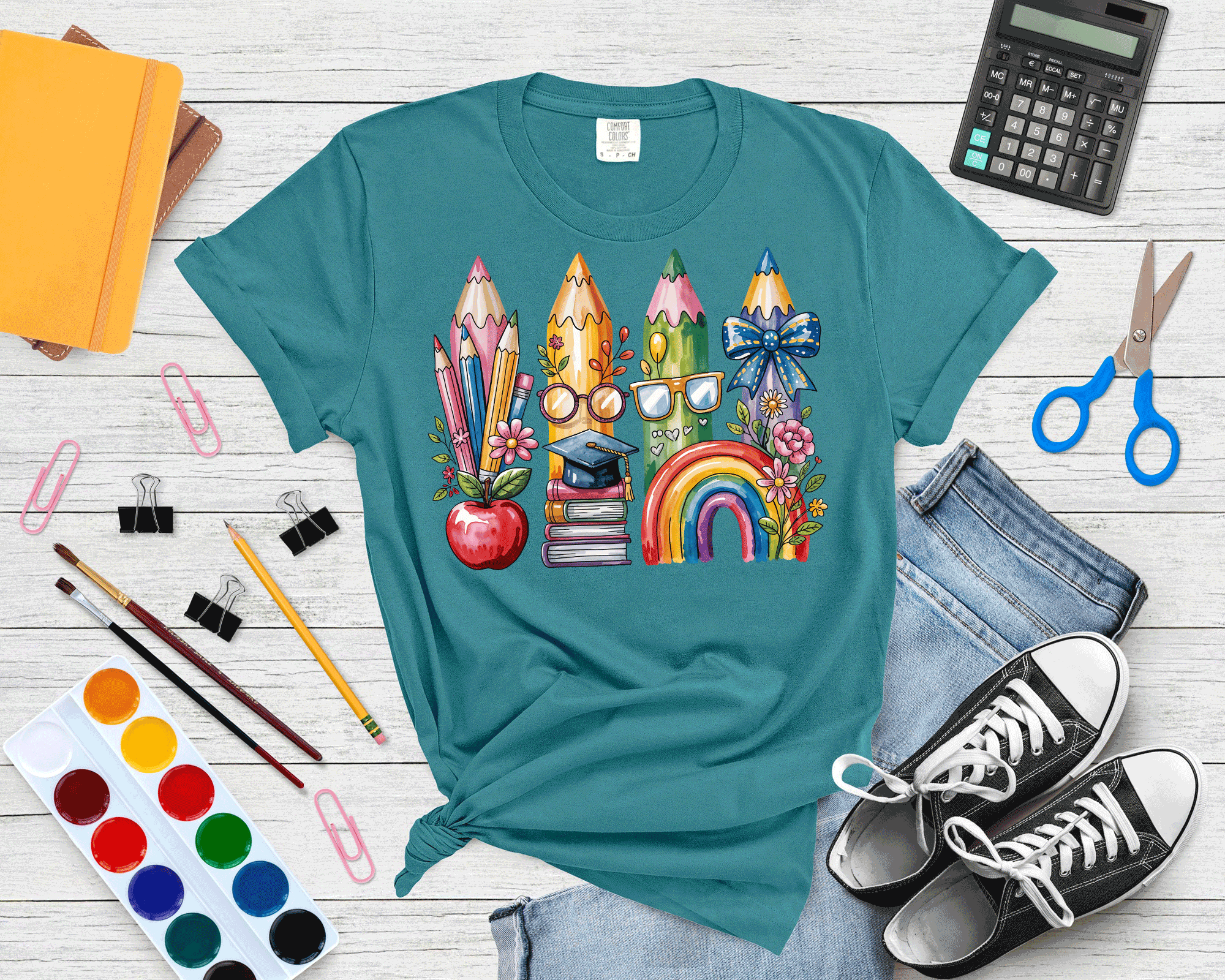 A Blessed Texas Mess Boutique Teacher Back To School Coquette Bow Pencils Cute Gift — construction detail