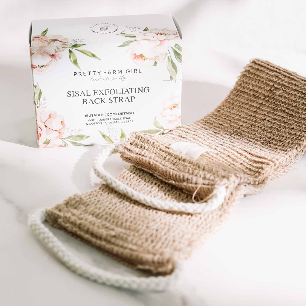 Pretty farm girl Sisal Back Exfoliating Strap — main product shot