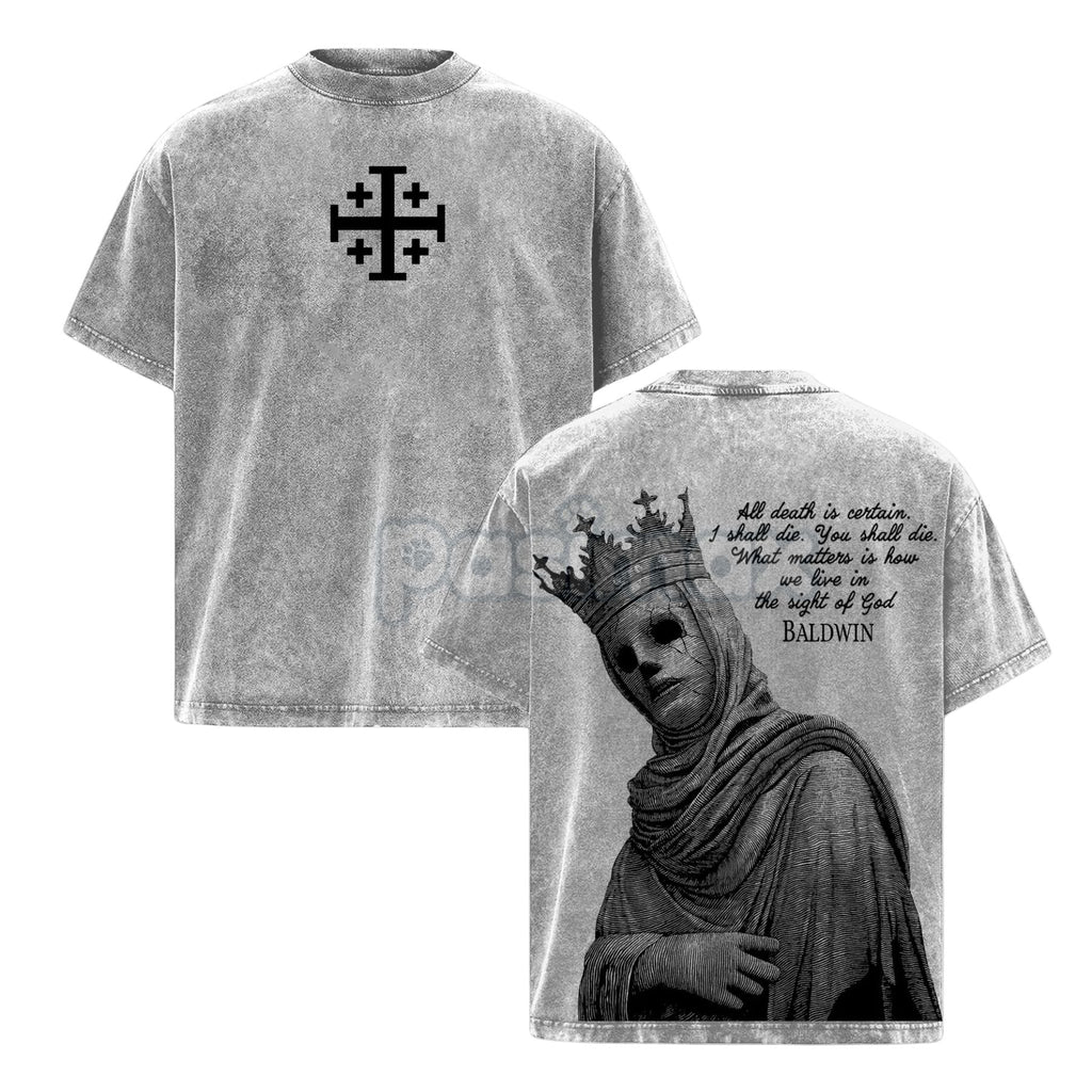Pasimax Baldwin IV The Leper King T-Shirt – Crusader King of Jerusalem Medieval History Tee — main product shot