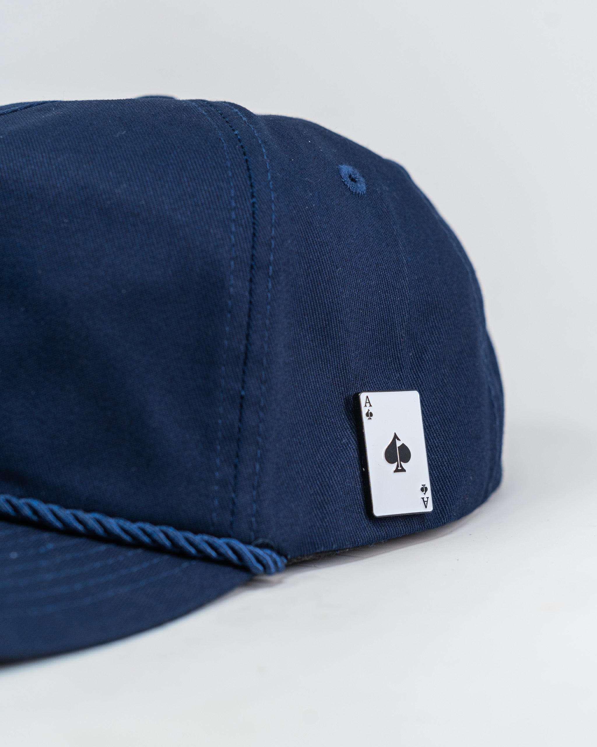 Pins and Aces Heritage Rope Hat - Navy — back view