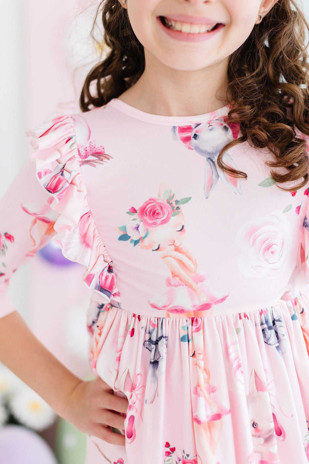 Mila & Rose ® SALE Ballet Beauties Ruffle Twirl Dress — detail close-up