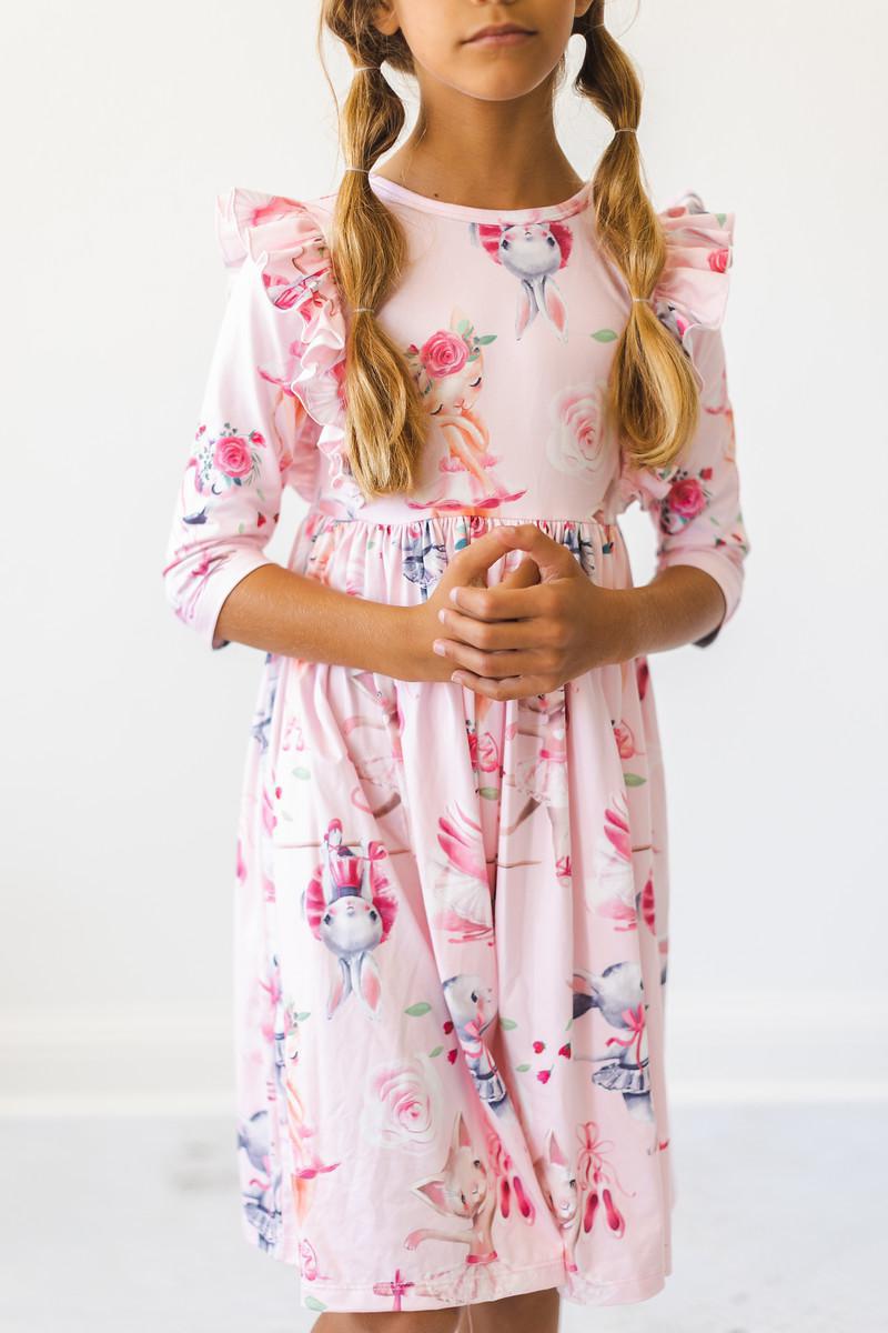 Mila & Rose ® SALE Ballet Beauties Ruffle Twirl Dress — back view