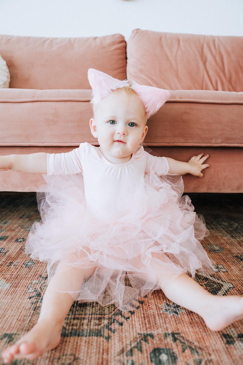 Mila & Rose ® Ballet Pink 3/4 Tutu Leotard — side view