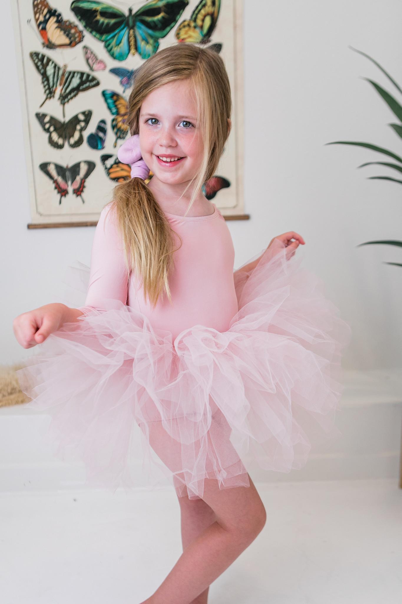 Mila & Rose ® Ballet Pink 3/4 Tutu Leotard — in-use photo