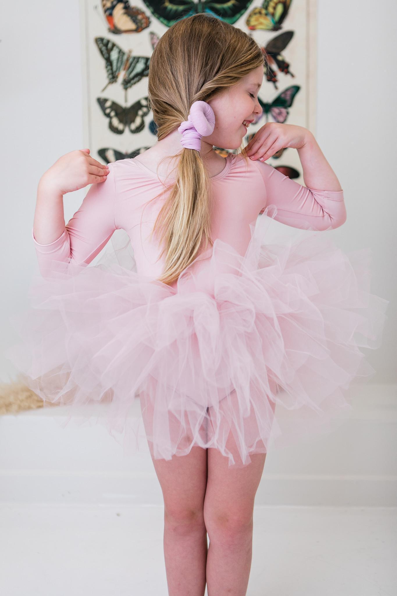 Mila & Rose ® Ballet Pink 3/4 Tutu Leotard — size reference