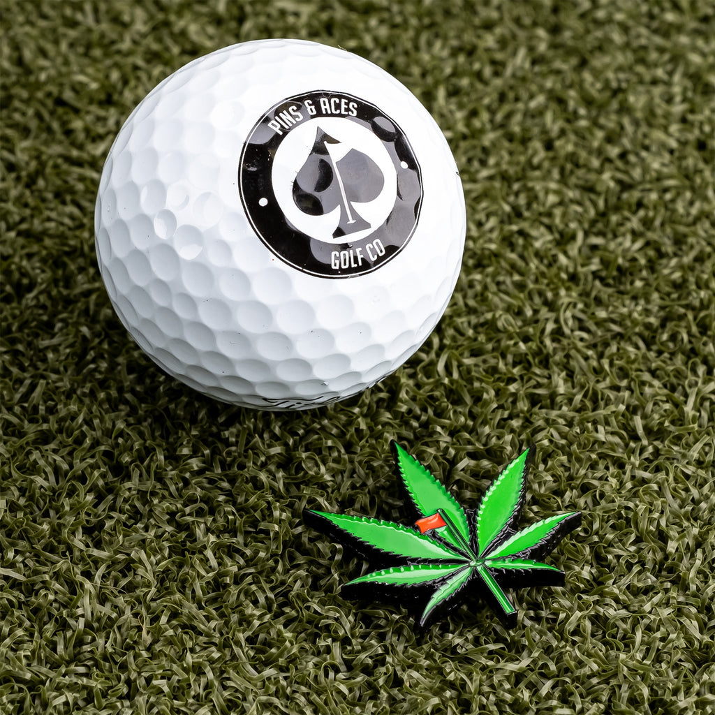 Pot Leaf Ball Marker – Pins and Aces, view 5