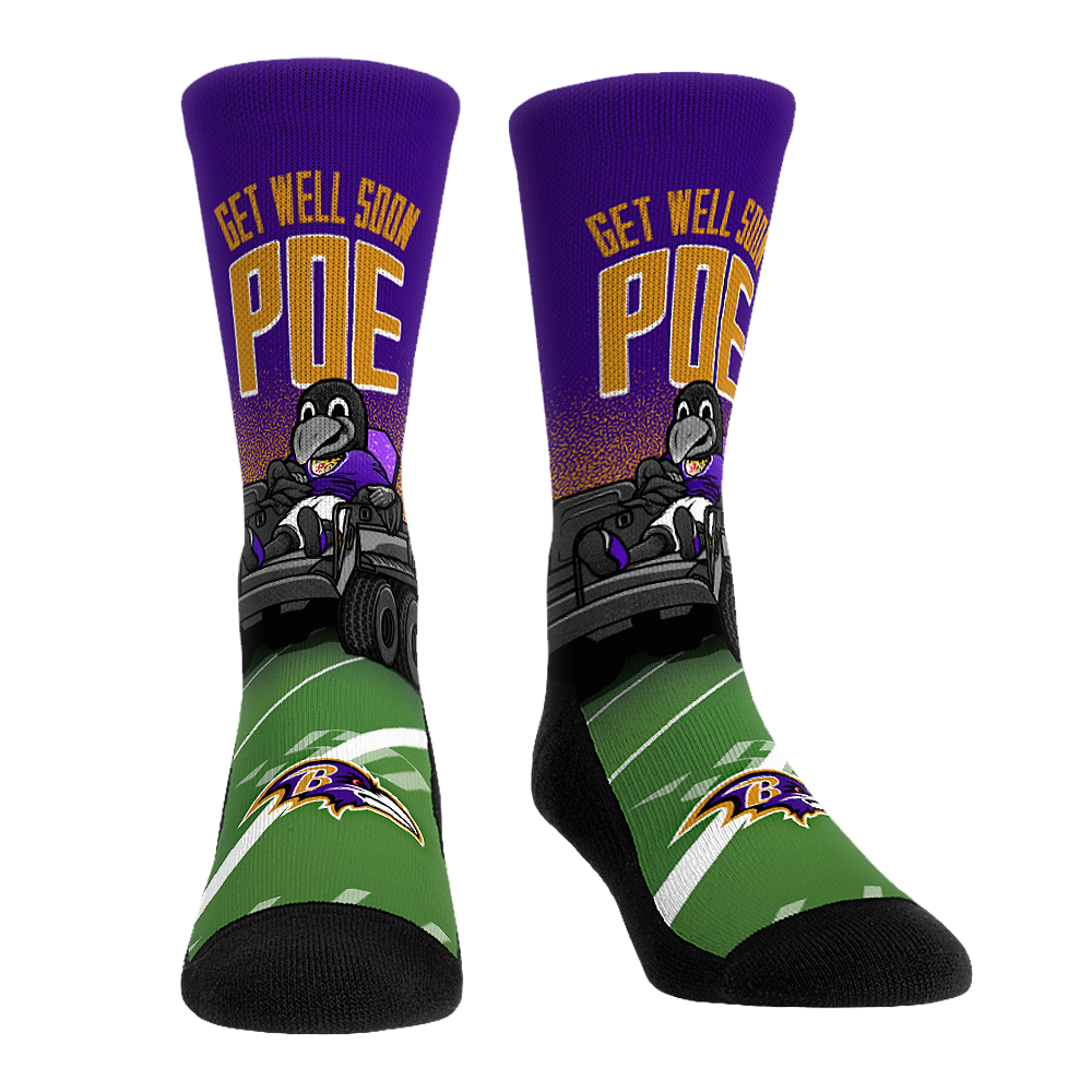 Rock 'Em Socks Rock 'Em Socks Baltimore Ravens - Get Well Soon Poe — main product shot