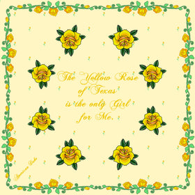 American Duke Apparel Company Bandana - Yellow Rose of Texas
