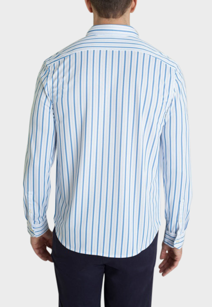 Buki Barrett Stripe Long Sleeve Tech Shirt — back view