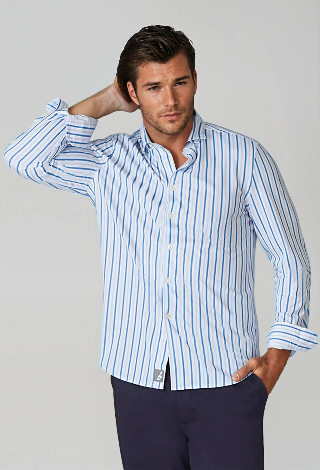 Buki Barrett Stripe Long Sleeve Tech Shirt — main product shot