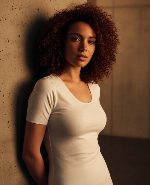 Silverlyne Angora and Silk | Short sleeve base layer shirt (Women's) — detail close-up